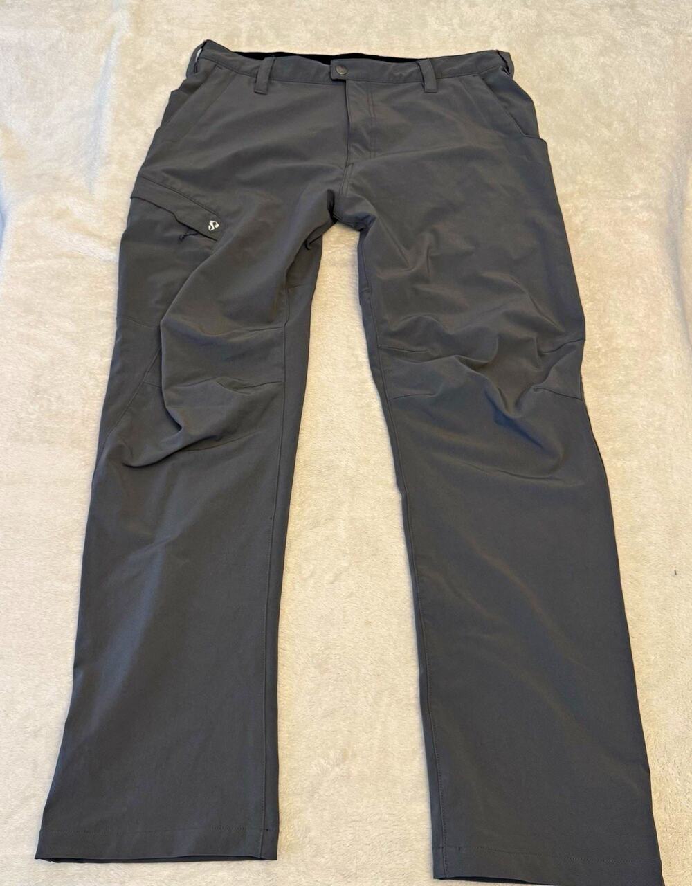 Stoic Men's Gray Outdoor Hiking Pants Size L 94% Nylon 6% Spandex